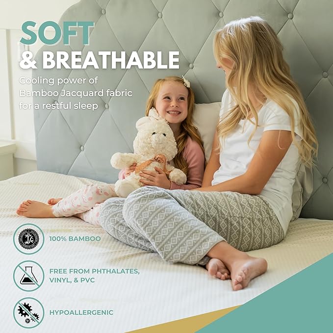Bamboo Cooling Mattress Protector - Queen