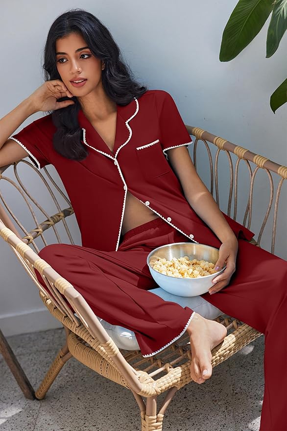 Women's Pajama Set - Short Sleeve - 2 Piece