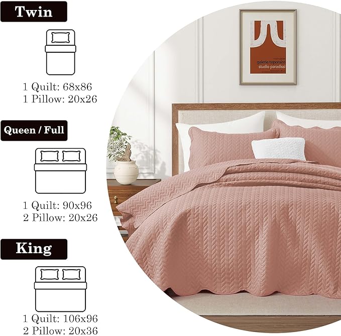 Microfiber Quilt Set - California King - 3 Piece