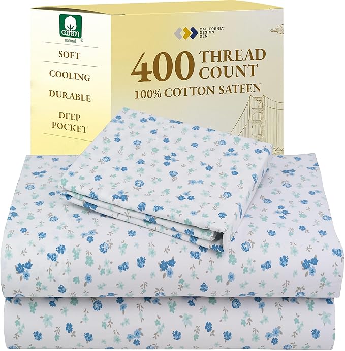 100% Cotton Bed Sheet Set - Twin XL - 3 Piece