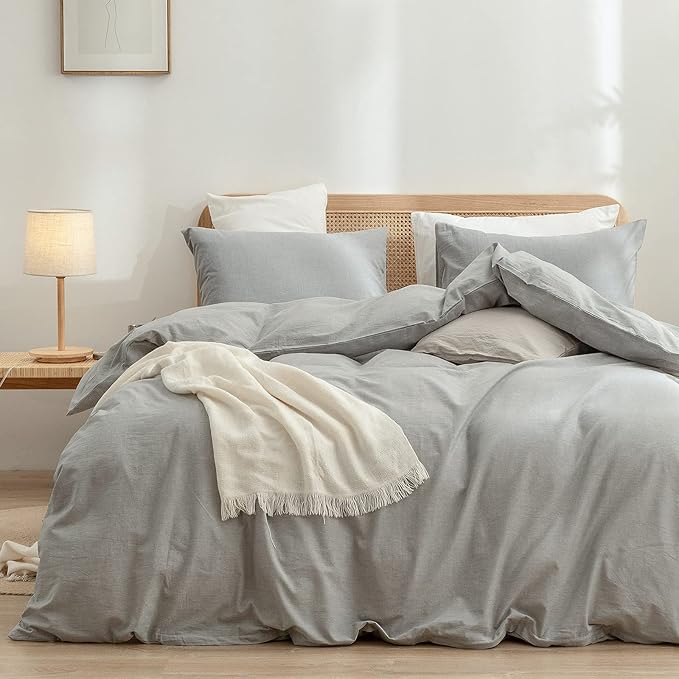 Linen Duvet Cover Set - Full - 3 Piece