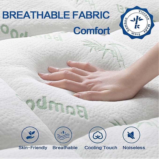 Bamboo Cooling Mattress Pad - California King