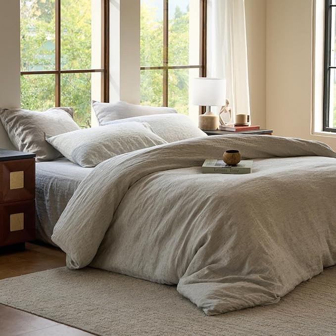Linen Cooling Duvet Cover Set - Queen