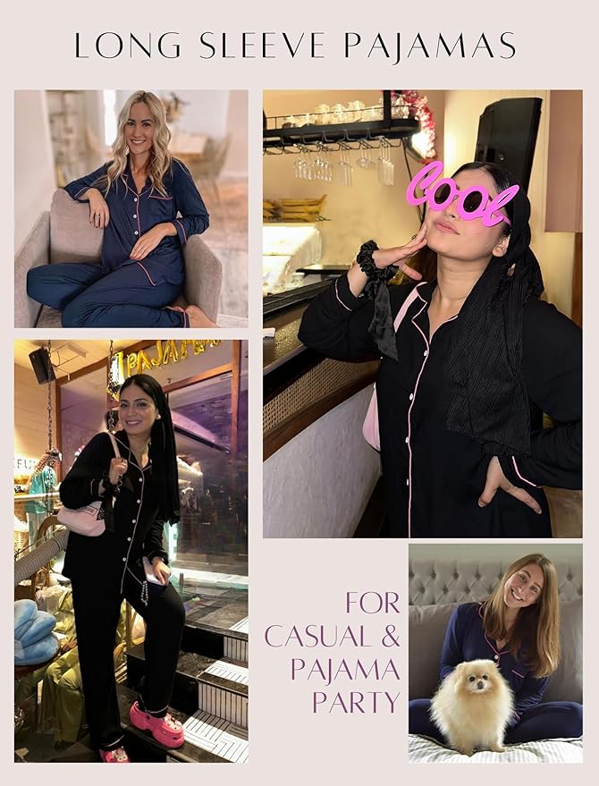 Women's Pajama Set - Long Sleeve - 2 Piece