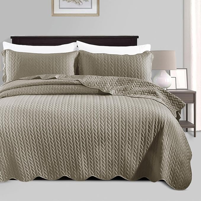 Microfiber Quilt Set - California King - 3 Piece