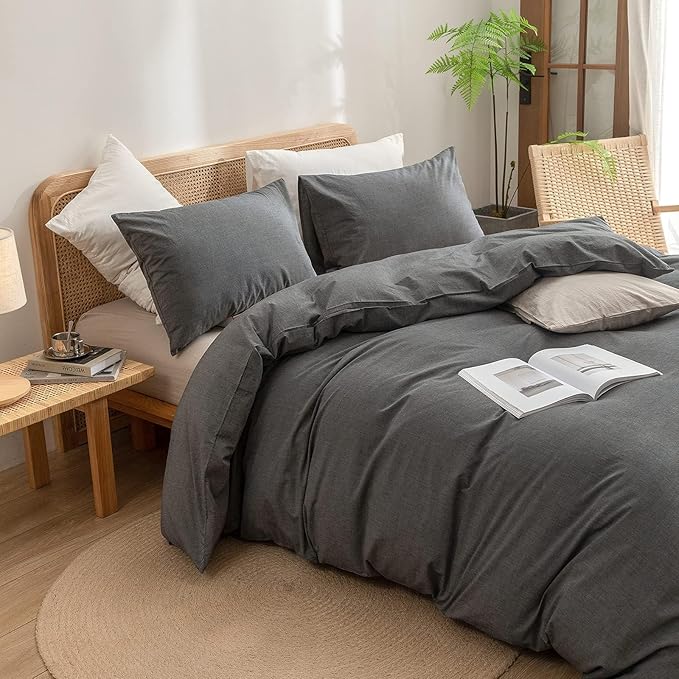Linen Duvet Cover Set - Full - 3 Piece