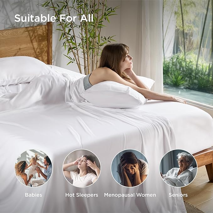Bamboo Cooling Bed Sheet Set - Full