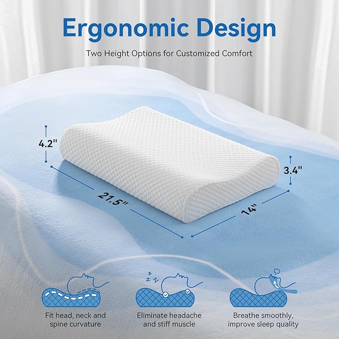 Memory Foam Orthopedic Bed Pillow