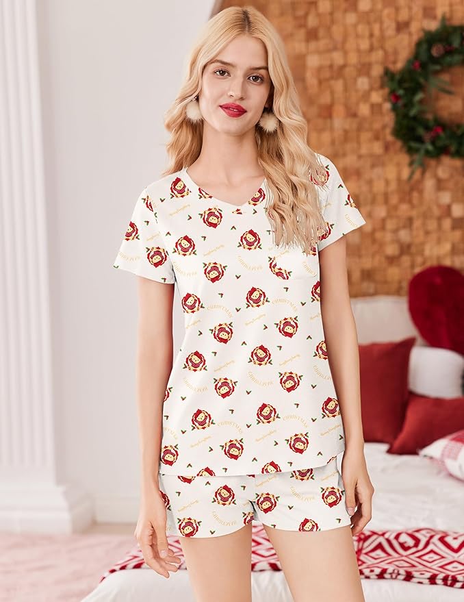 Women's Pajama Set - Short Sleeve - 2 Piece
