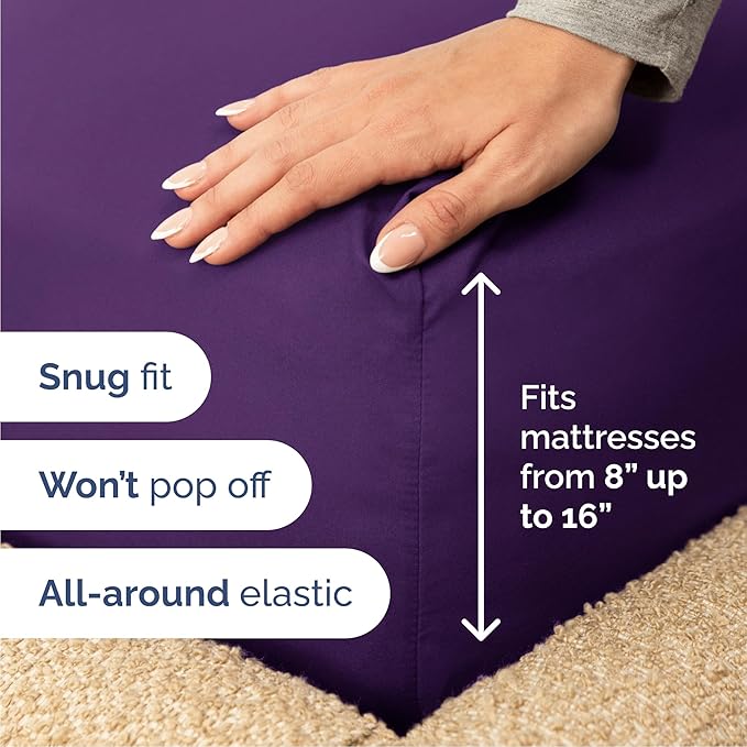 Cooling Bed Sheet Set - Queen - 4 Piece
