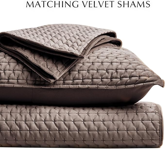 Velvet Quilt Set - Queen - 3 Piece