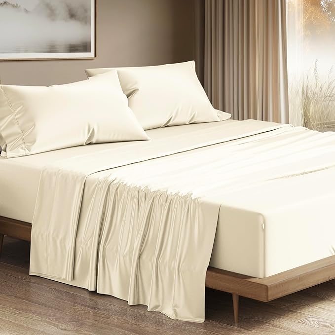 Cooling Bed Sheet Set - California King - 17 in Deep Pocket - 4 Piece