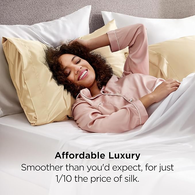 Satin Pillowcase Set - King - 20 x 36 in - 2 Piece