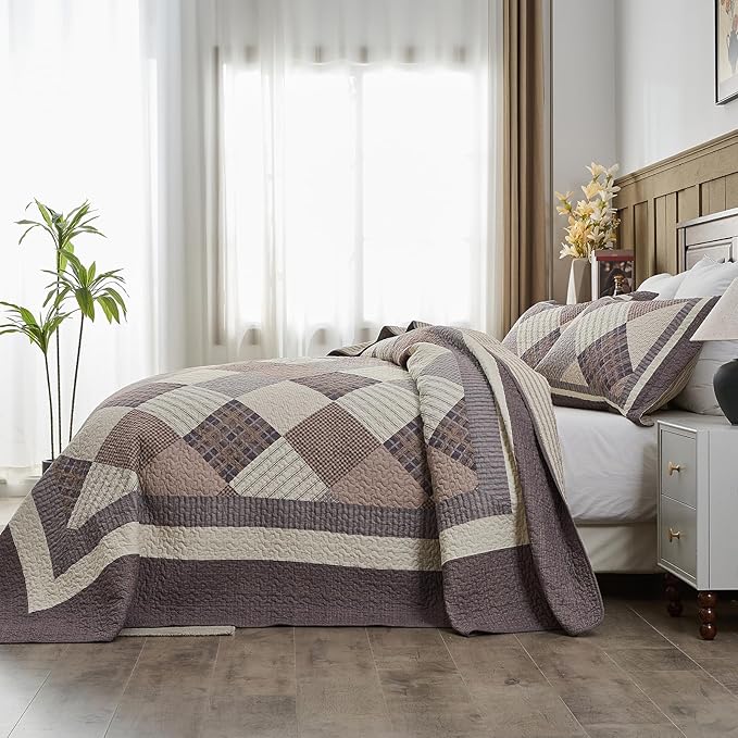 100% Cotton Bedding Set - Queen - 3 Piece