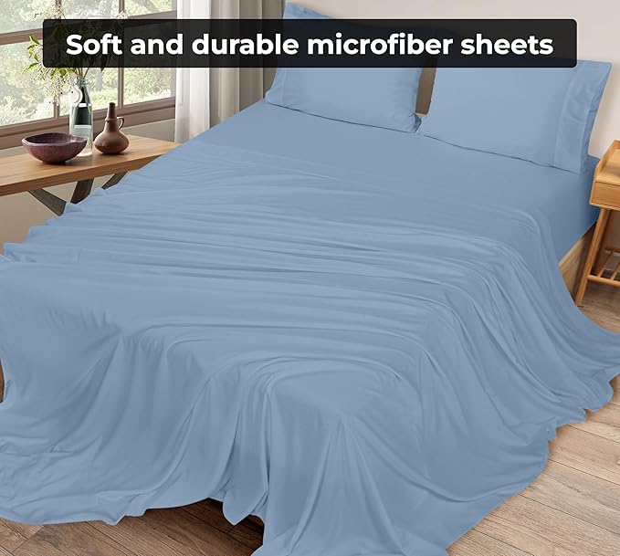 Microfiber Flat Sheet - King - 2 Pack
