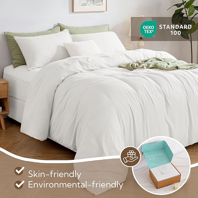 Linen Duvet Cover Set - Queen - 3 Piece