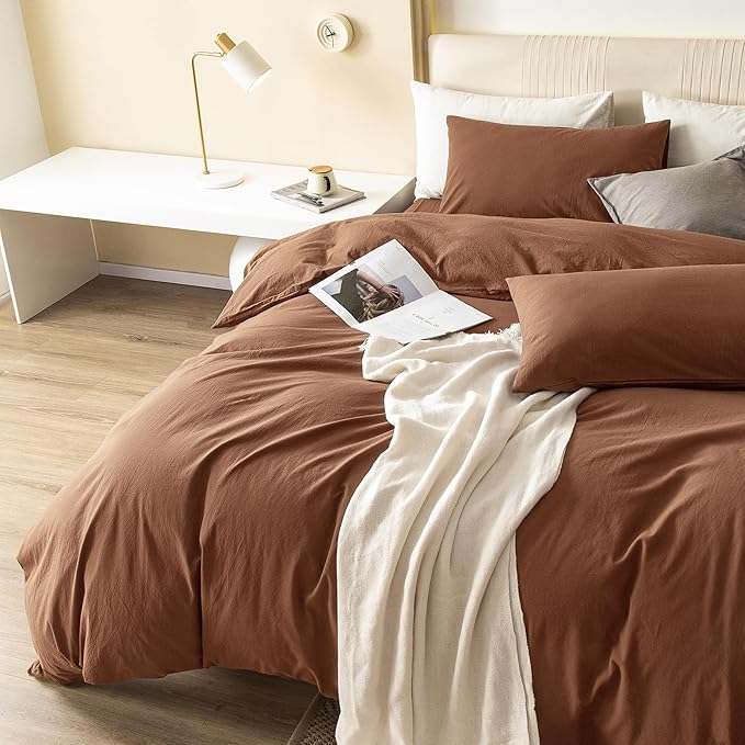 Linen Duvet Cover Set - King - 120 x 98 in - 3 Piece