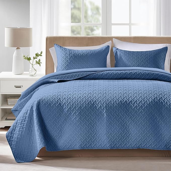 Microfiber Quilt Set - King - 3 Piece