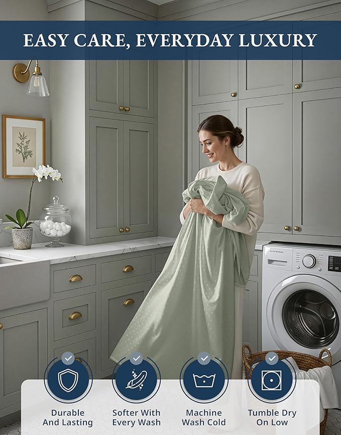 Linen Bed Sheet Set - Twin
