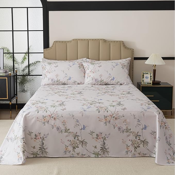 100% Cotton Bed Sheet Set - Full - 4 Piece