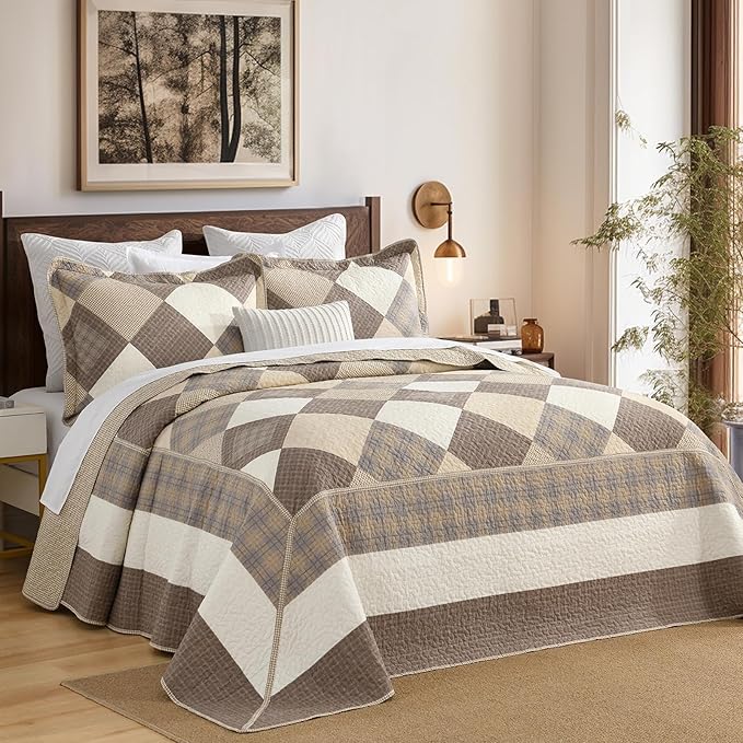 100% Cotton Bedding Set - King - 3 Piece