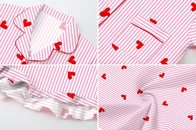 100% Cotton Shorts Pajama Set - Short Sleeve - 2 Piece