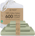 100% Cotton Cooling Bed Sheet Set - Queen - 4 Piece