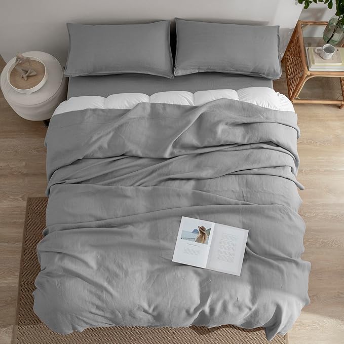 Linen Bed Sheet Set - Twin - 3 Piece