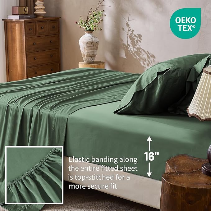 Flat Sheet - Queen - 16 in Deep Pocket - 4 Piece