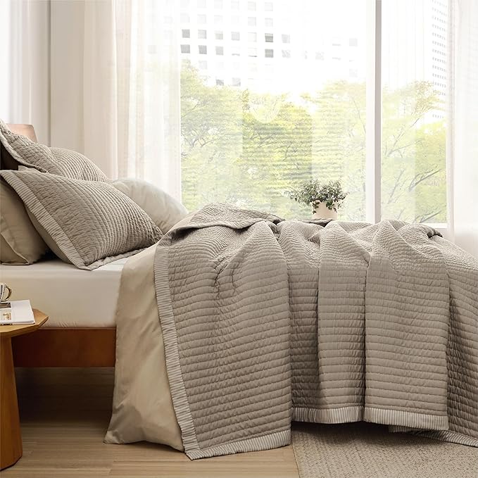 Microfiber Quilt Set - Queen - 3 Piece
