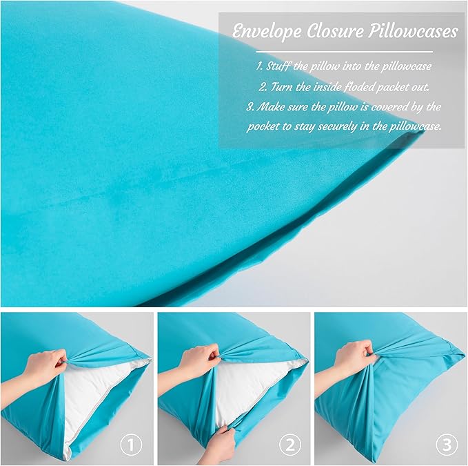 Microfiber Pillowcase Set - Queen - 20 x 30 in - 2 Pack - 2 Piece