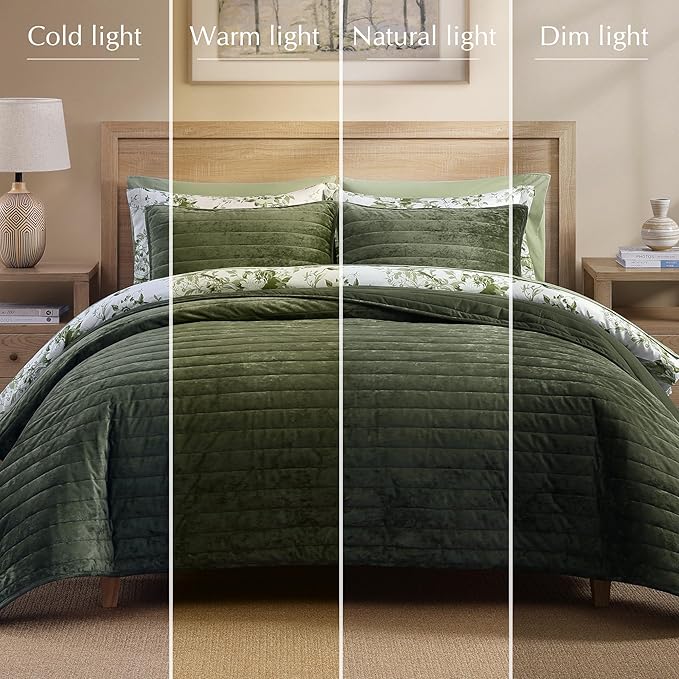 Velvet Quilt Set - King - 3 Piece