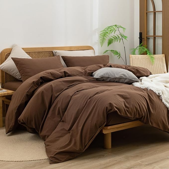 Linen Duvet Cover Set - Queen - 3 Piece