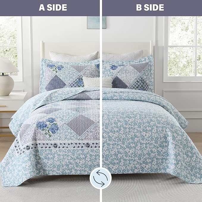 100% Cotton Bedding Set - Queen - 102 x 120 in - 3 Piece