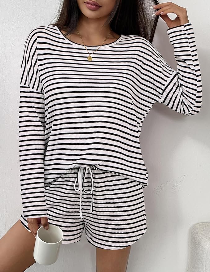 Shorts Pajama Set - Long Sleeve - 2 Piece