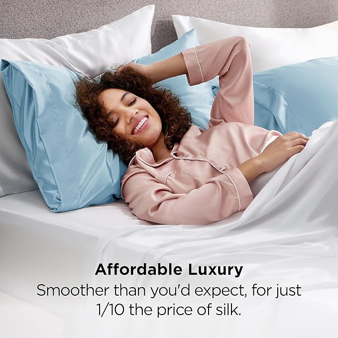 Satin Pillowcase Set - King - 20 x 36 in - 2 Piece