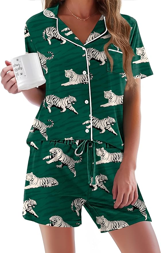 Women's Pajama Set - Short Sleeve - 2 Piece