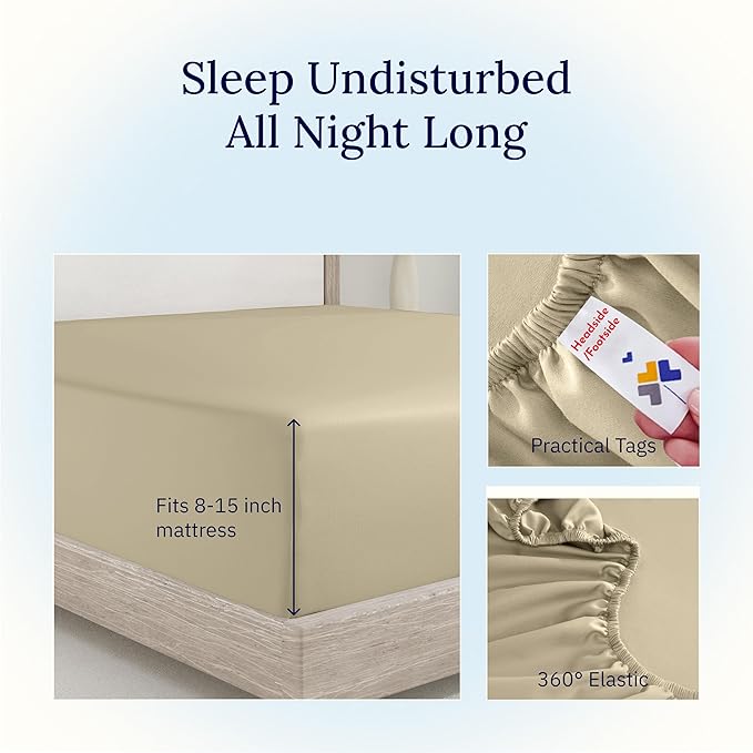 100% Cotton Fitted Sheet - Twin
