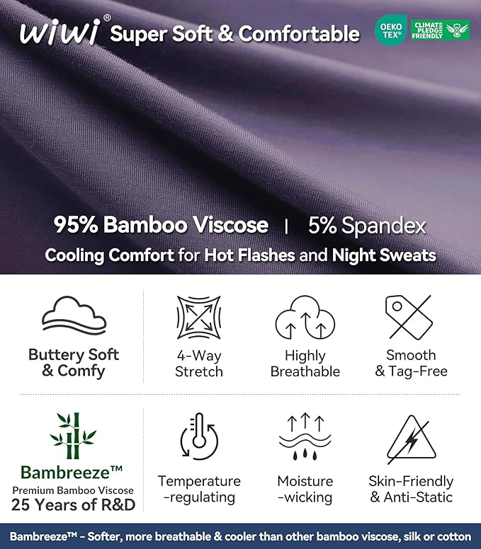 Women's Bamboo Cooling Pajama Set - Short Sleeve - 2 Piece