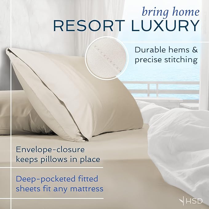 Bamboo Cooling Bed Sheet Set - Full - 4 Piece