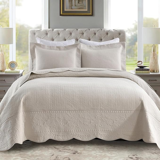 100% Cotton Quilt Set - Queen - 3 Piece