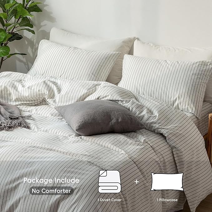Linen Duvet Cover Set - Twin