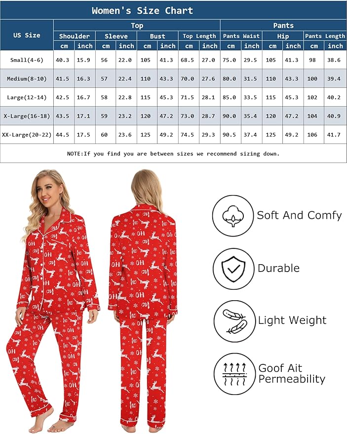 Women's Pants Pajama Set - Long Sleeve - 2 Piece