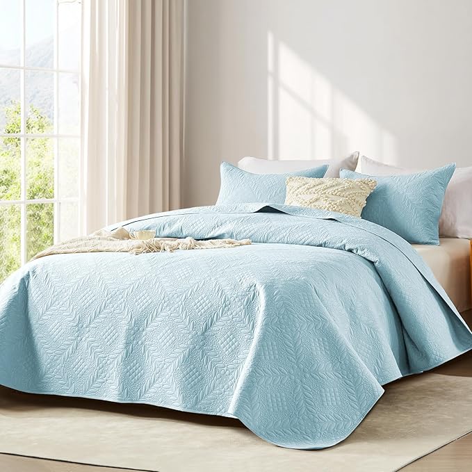 Microfiber Quilt Set - King - 3 Piece