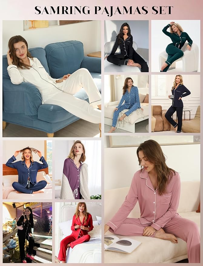 Women's Pajama Set - Long Sleeve - 2 Piece