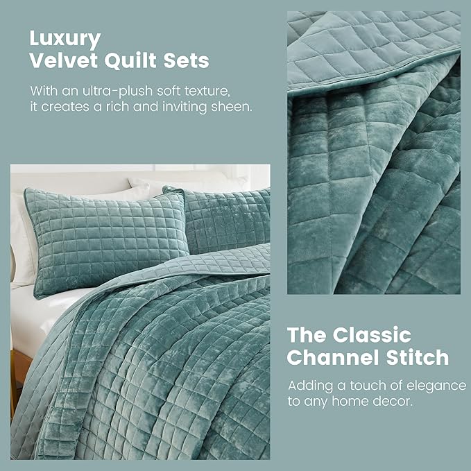 Velvet Quilt Set - Queen