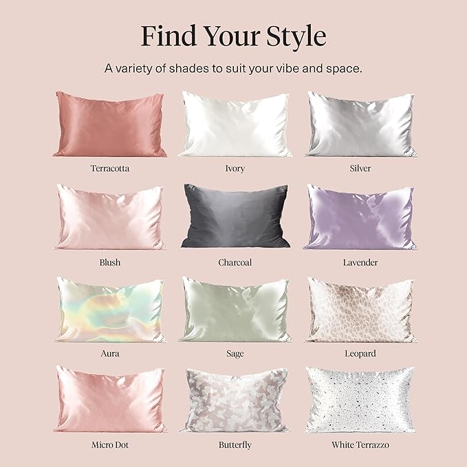 Satin Cooling Pillowcase Set - Queen - 2 Piece