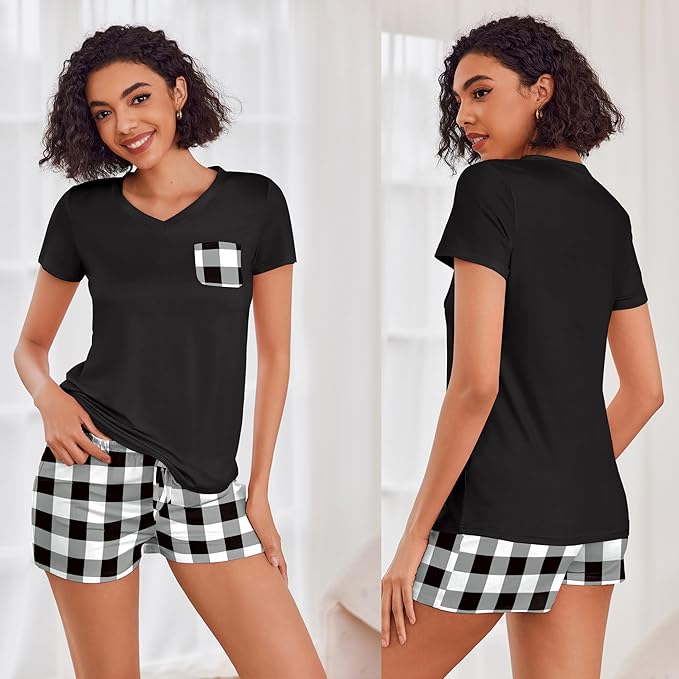 Women's Pajama Set - Short Sleeve - 2 Piece