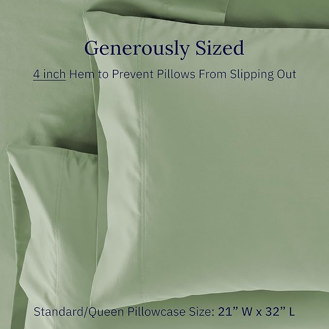 100% Cotton Pillowcase Set - Queen - 2 Piece