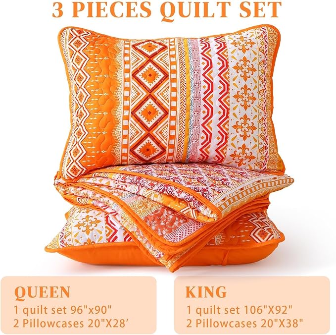 Microfiber Quilt Set - King - 3 Piece